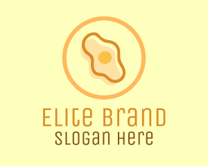 Egg Breakfast Cafeteria Circle Logo