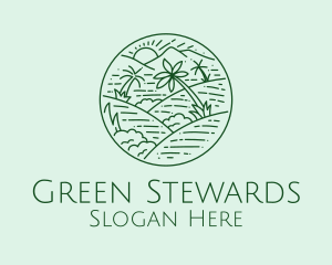 Green Hills View  logo design