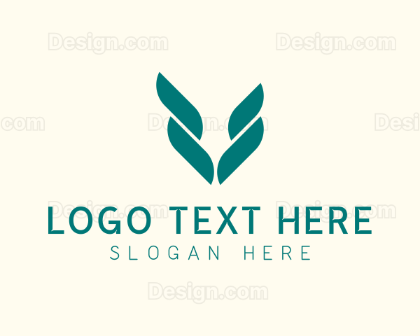 Abstract Palm Leaf Logo