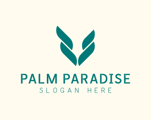 Abstract Palm Leaf  logo