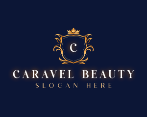 Elegant Shield Crown logo design