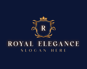 Elegant Shield Crown logo design