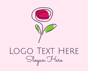 Minimalist Rose Floral  logo