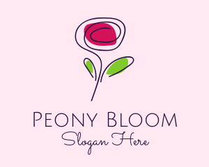 Minimalist Rose Floral  logo