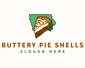 Iowa Pie Dessert logo design