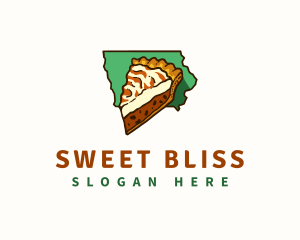 Iowa Pie Dessert logo design