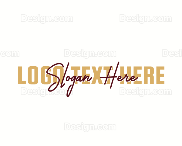 Vlogger Signature Wordmark Logo