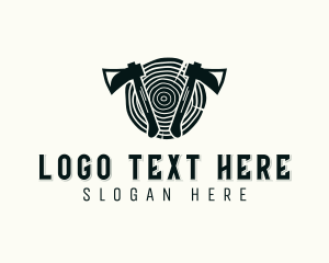 Lumberjack Woodwork Axe logo