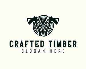 Lumberjack Woodwork Axe logo design