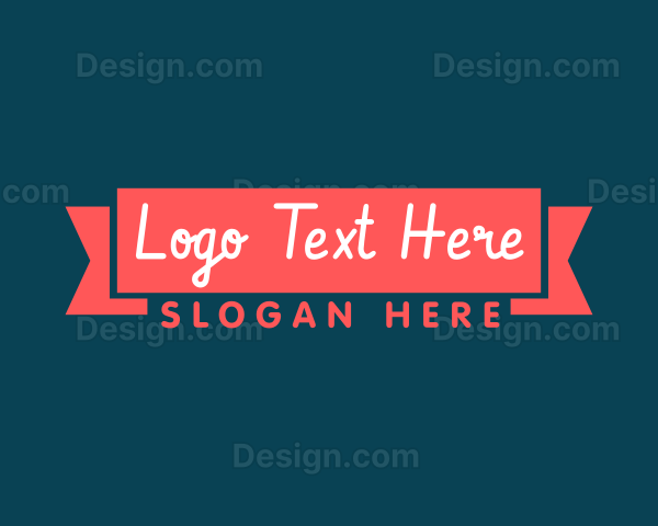 Quirky Banner Ribbon Logo