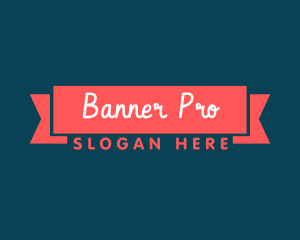 Quirky Banner Ribbon logo design