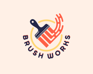 Handyman Paint Brush logo design