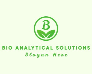 Organic Eco Leaf logo design