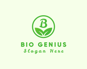 Organic Eco Leaf logo design