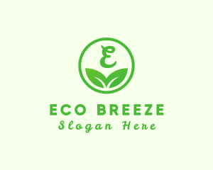 Organic Eco Leaf logo design