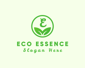 Organic Eco Leaf logo design