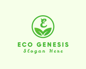 Organic Eco Leaf logo design