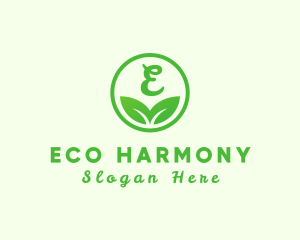 Organic Eco Leaf logo design