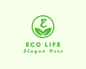 Organic Eco Leaf logo design