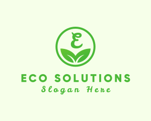 Organic Eco Leaf logo design