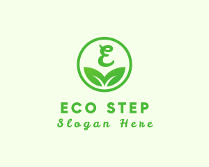 Organic Eco Leaf logo design