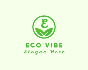 Organic Eco Leaf logo design