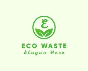 Organic Eco Leaf logo design