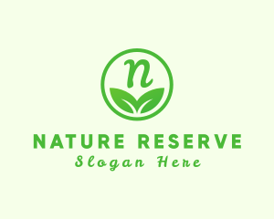 Organic Eco Leaf logo design