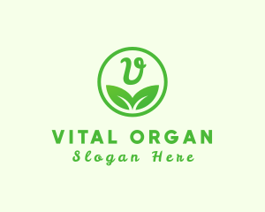 Organic Eco Leaf logo design