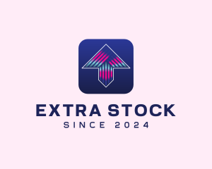 Modern Digital Stocks Arrow logo design