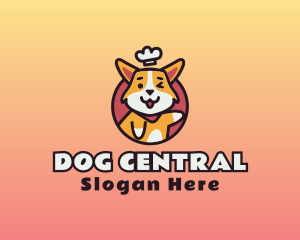 Cute Corgi Chef logo design