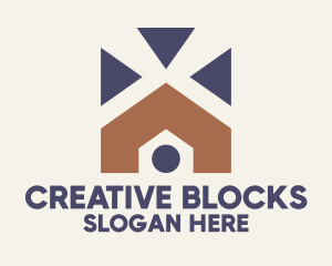 Abstract House Real Estate logo design