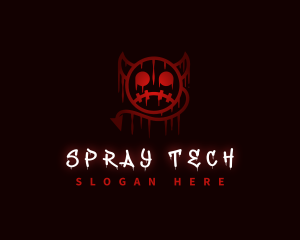 Devil Graffiti Spray Paint logo design