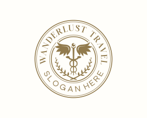 Caduceus Wings Health Logo