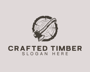 Wood Axe Woodwork logo design