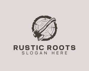 Wood Axe Woodwork logo design