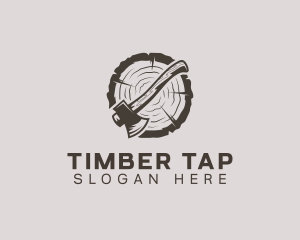 Wood Axe Woodwork logo design