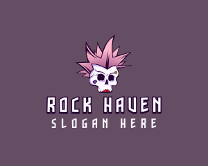 Rock Skull Punk logo design