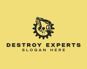 Excavator Gear Construction logo design