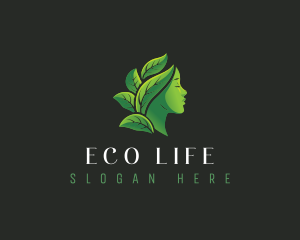 Leaf Woman Wellness logo design