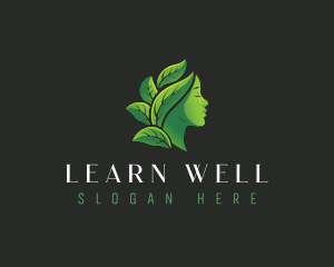 Leaf Woman Wellness logo design