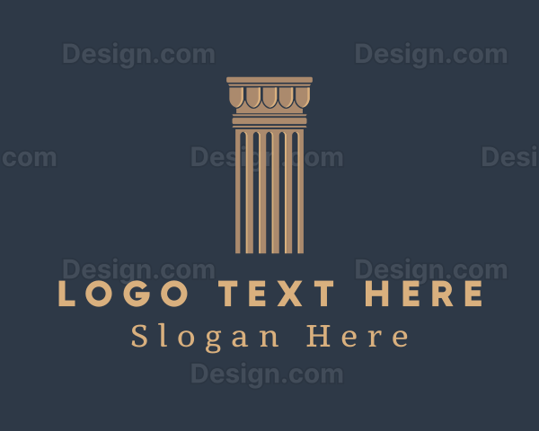 Elegant Legal Column Logo