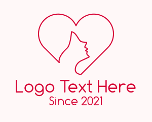 Minimalist Woman Heart logo