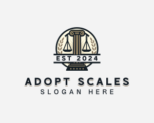 Justice Column Scale logo design