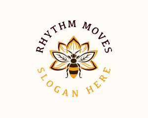 Bee Flower Wings logo