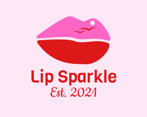 Summer Lips Makeup  logo design