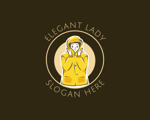 Lady Raincoat Fashion logo design