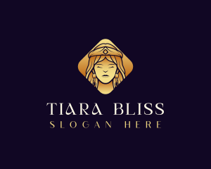 Woman Tiara Jewelry logo design