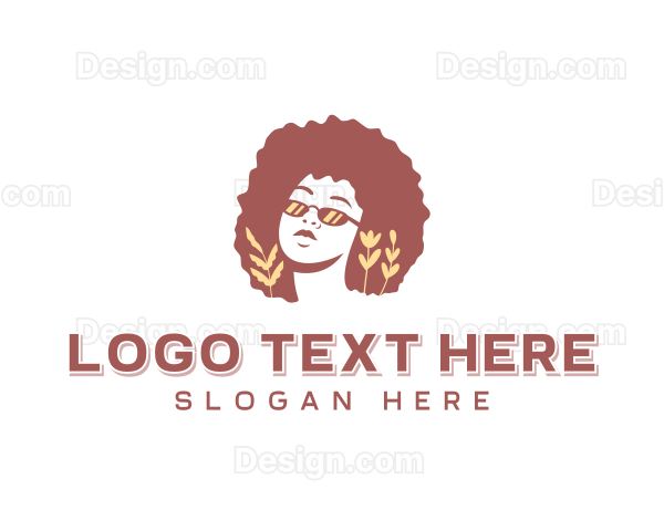 Floral Beauty Hairstyle Logo