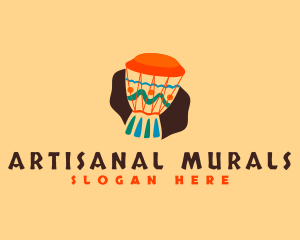 African Djembe Drum logo design